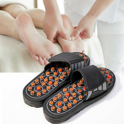 Footwear Slides Chappal for Men and Women Acupressure Slippers for Foot Massage Massager (Black)